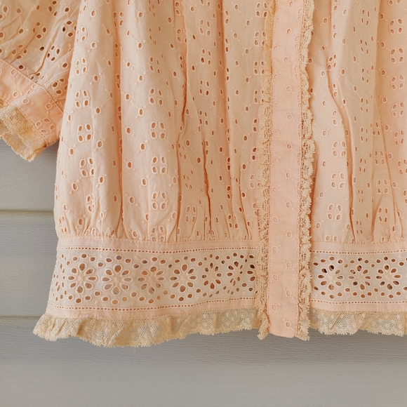 J. Crew Orange Flutter Sleeve Crop Top - Picture 10 of 13